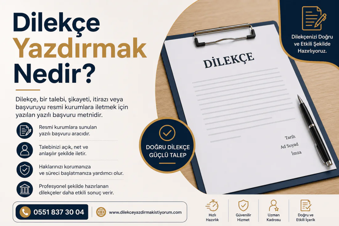 Arzuhalci ile görüşerek dilekçe hazırlatan bir kişinin çalışma sürecini anlatan görsel